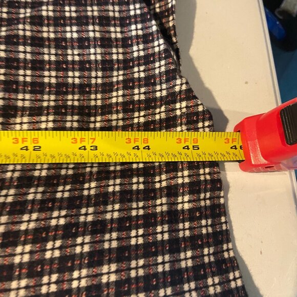 Vintage Union Made Women 12 Midi Dress Cottagecore Homestead Lagenlook Plaid 60s - Picture 7 of 8